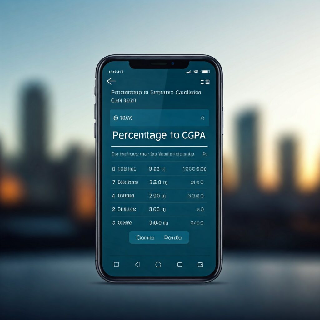 Easy Percentage to CGPA Converter: Quick & Accurate Tool