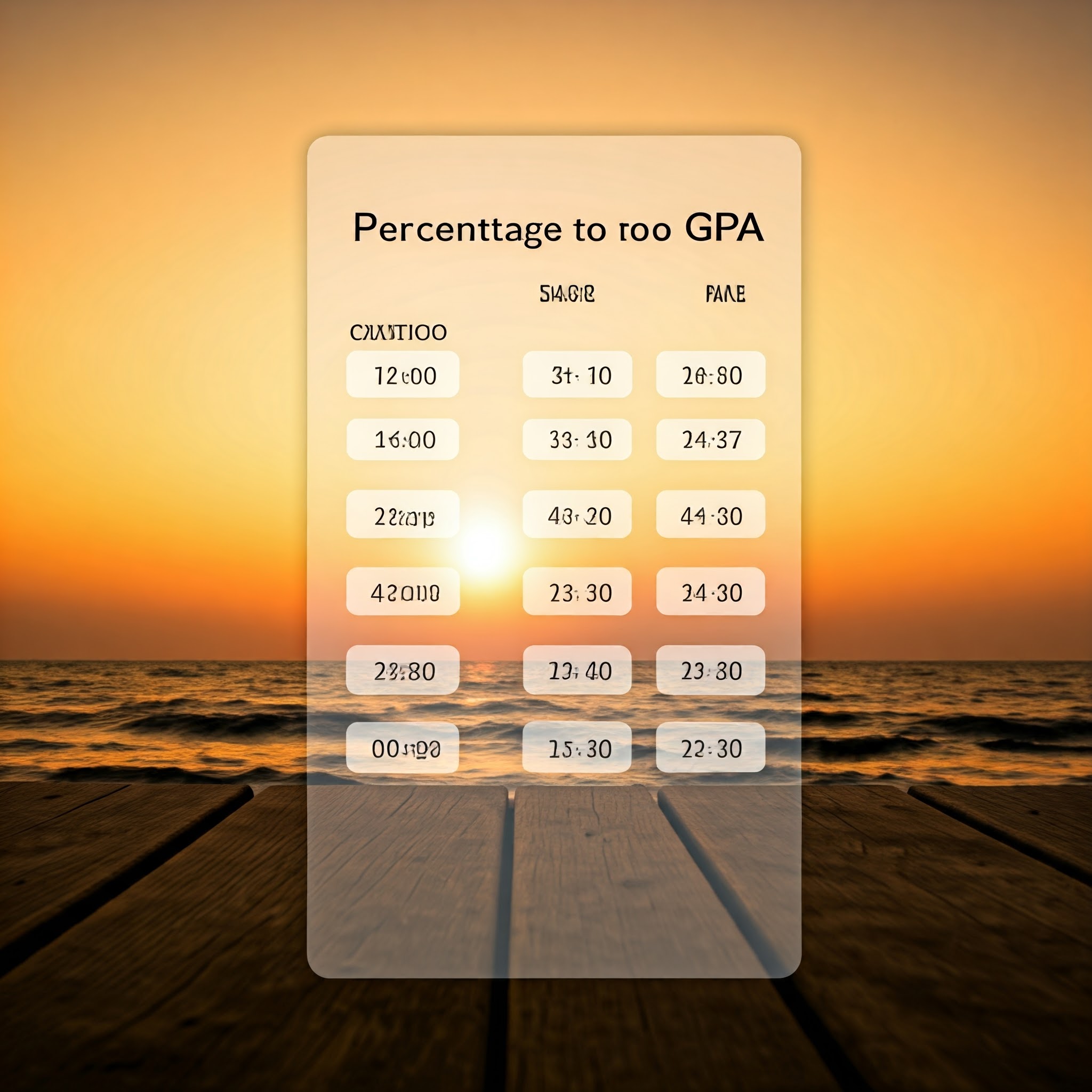 Percentage to GPA Calculator