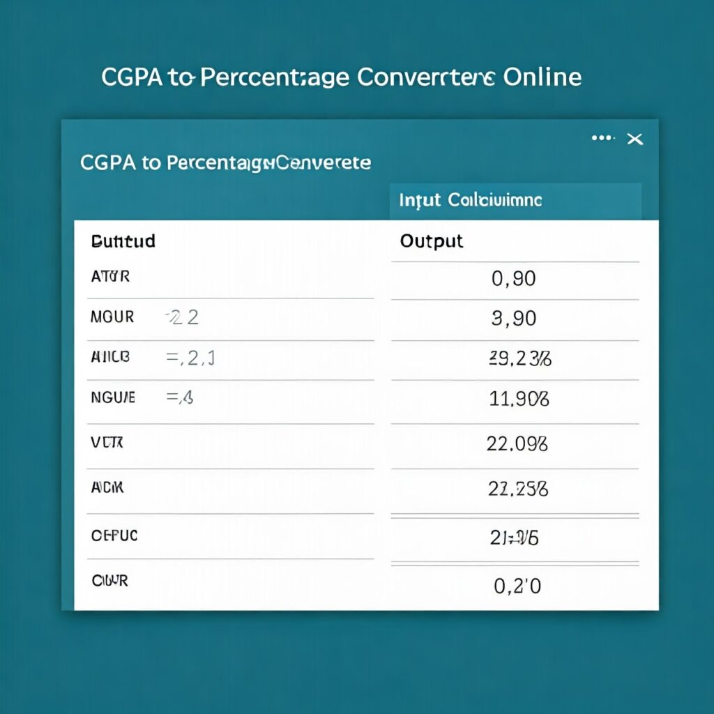 CGPA to Percentage Converter