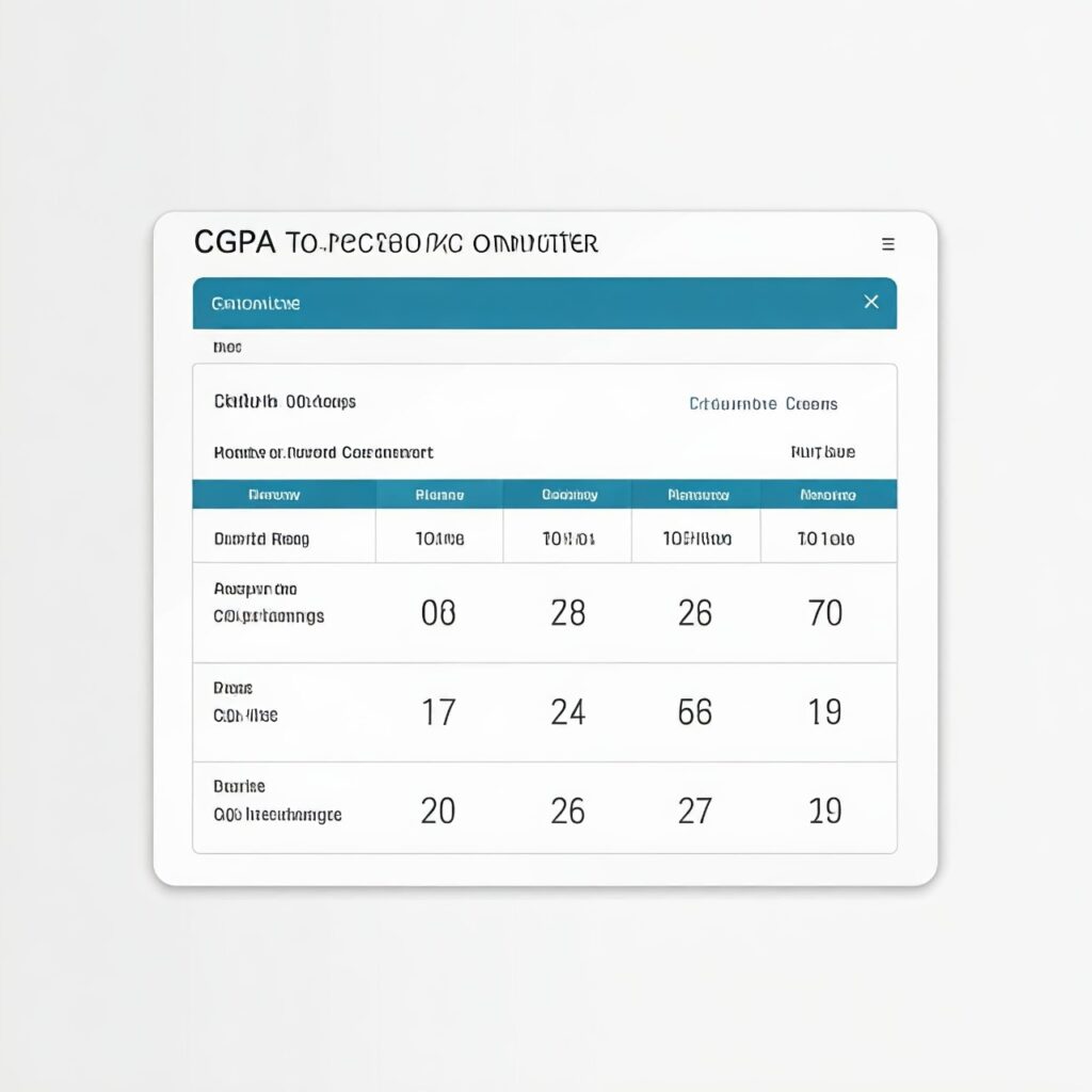 CGPA to Percentage Converter